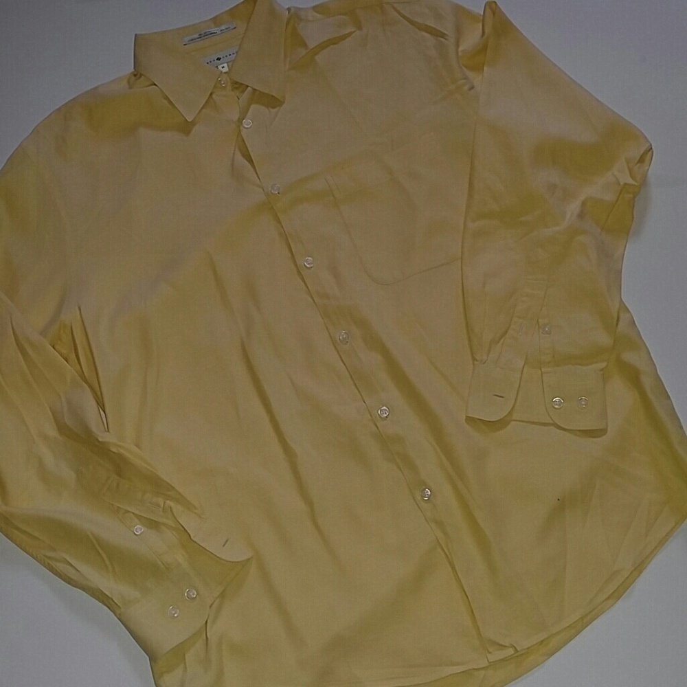 Joseph Abboud 100% Cotton Yellow Button Shirt M
